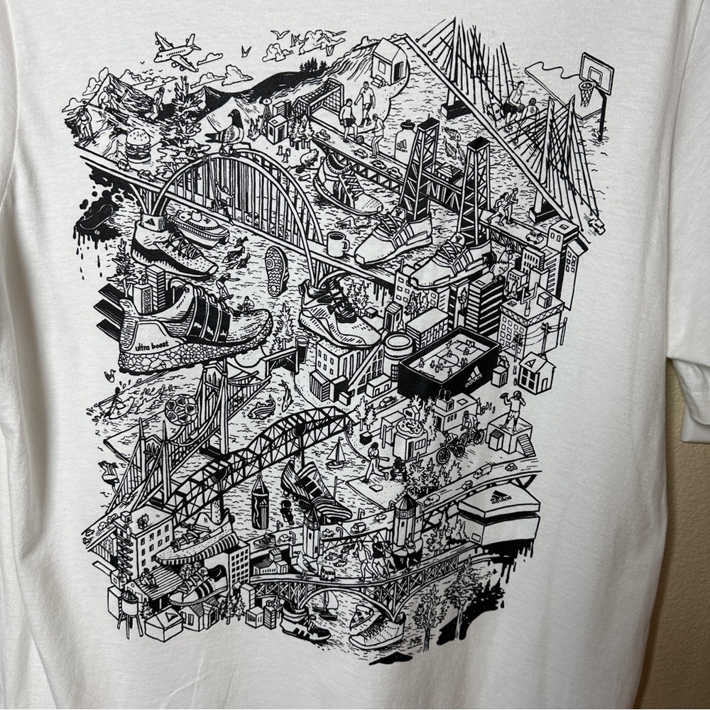 Adidas Amplifier Portland Men’s T-shirt PDX Ultra Boost Artwork